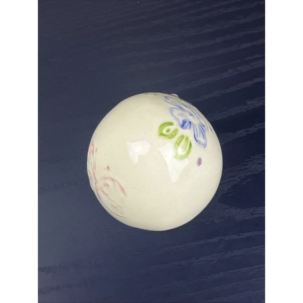 Vintage Ceramic Easter Egg‎ Flower Butterfly Spring Decor Hand Painted